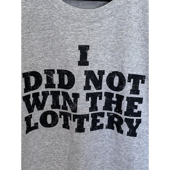 "I Did Not Win The Lottery" Lottery Ticket Movie Promo S/S T-Shirt Men's Size L - Picture 3 of 6
